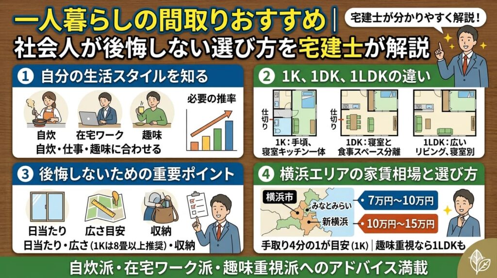 一人暮らしの間取りのおすすめは？社会人が後悔しない選び方を宅建士が解説