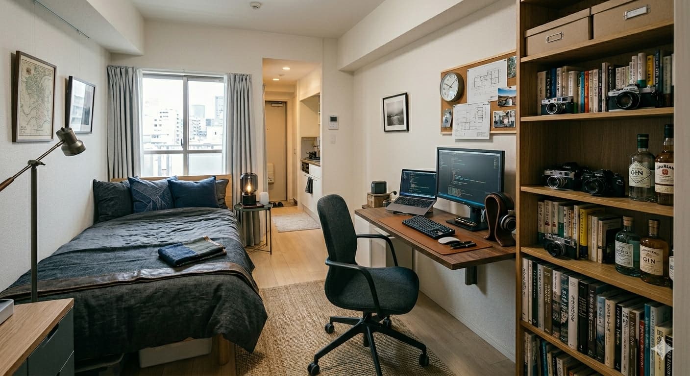 1K・ワンルームで在宅ワークもこなすレイアウト