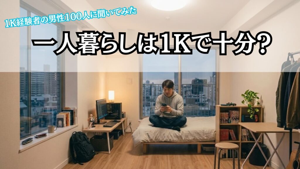 一人暮らしは1Kで十分？100人アンケート結果