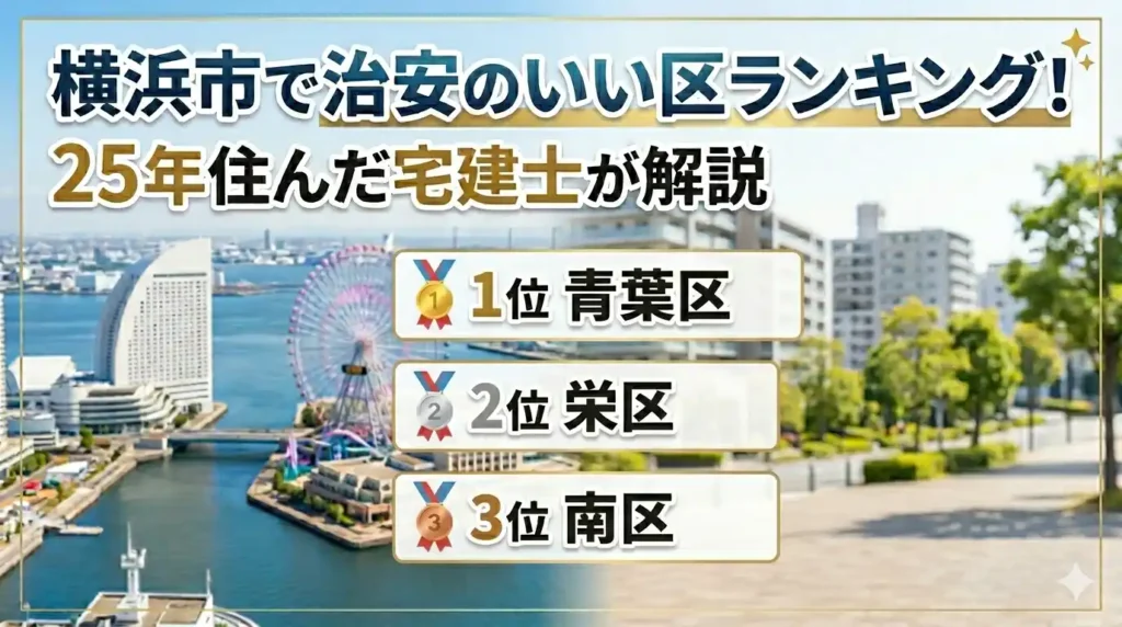 横浜市で治安のいい区ランキング！1位青葉区・2位栄区・3位南区｜25年住んだ宅建士が解説