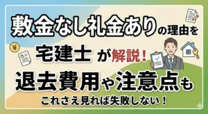 敷金なし礼金ありの理由を宅建士が解説するアイキャッチ画像