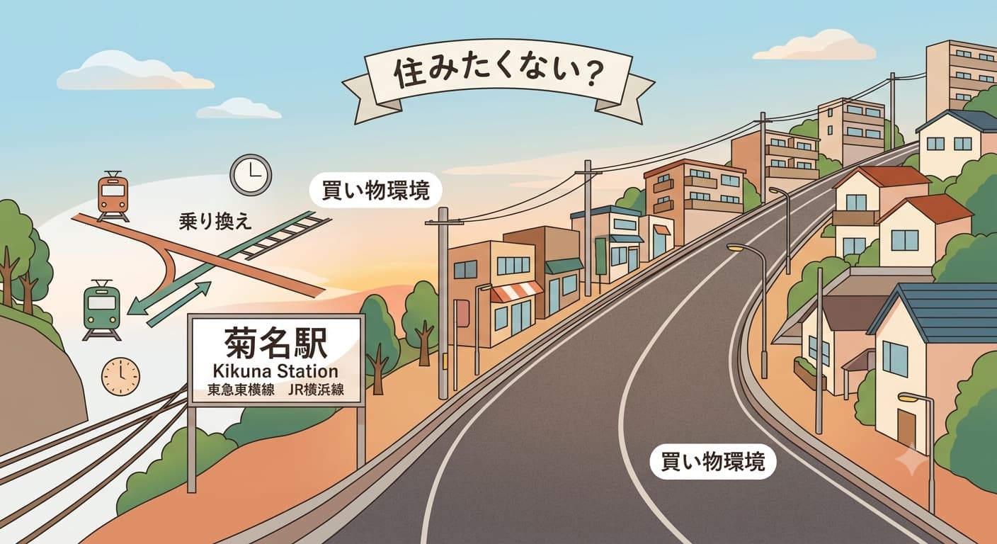 菊名は住みたくない?東急東横線とJR横浜線が使える菊名駅と、坂沿いの住宅街・買い物環境